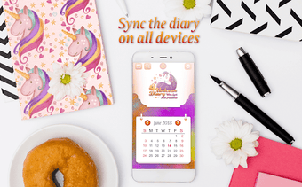 Imagen 3 para Unicorn Diary With Lock A…