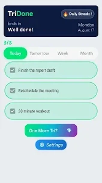 Image 0 for TriDone: Simple To Do Lis…