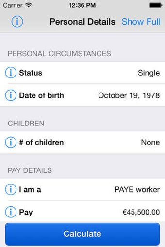 Image 0 for Irish PAYE Tax Calculator…