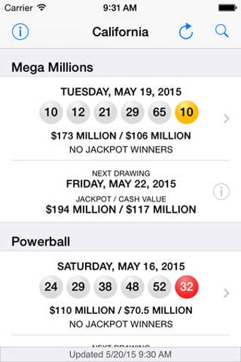 Image 0 for Lotto Results - Mega Mill…