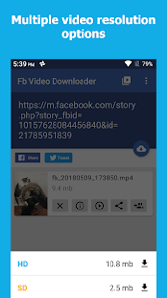 Image 2 for Video Downloader for Face…