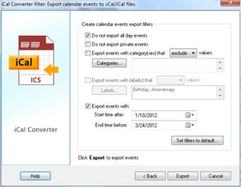 Image 2 for iCal Converter for Outloo…