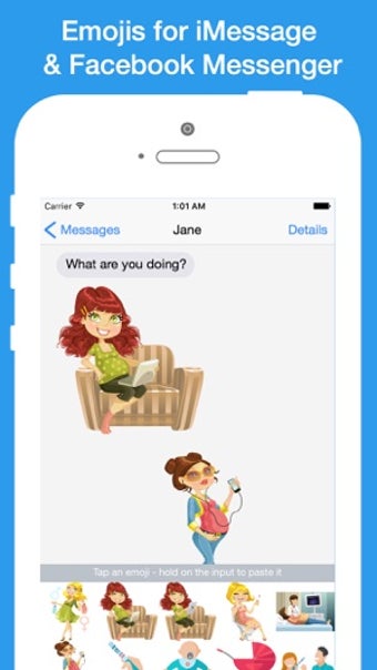 Imagen 1 para Mom Emoji: keyboard stick…