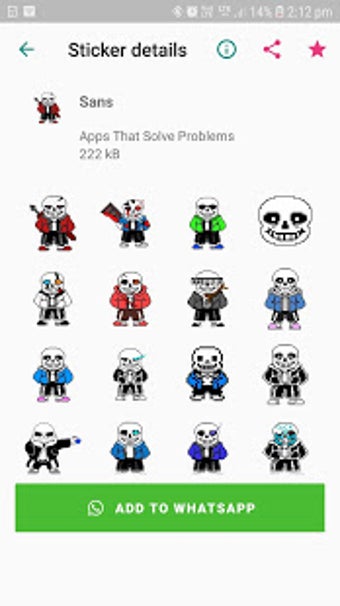 Imagen 2 para Undertale Stickers For Wh…