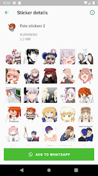 Imagen 1 para Fate Stickers for WhatsAp…