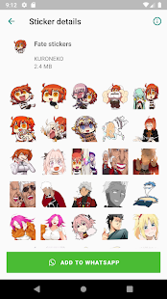 Imagen 3 para Fate Stickers for WhatsAp…