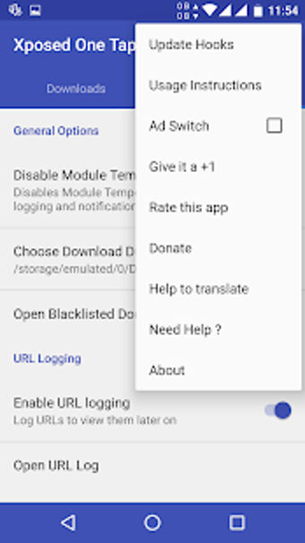 Imagen 2 para Xposed One Tap Video Down…