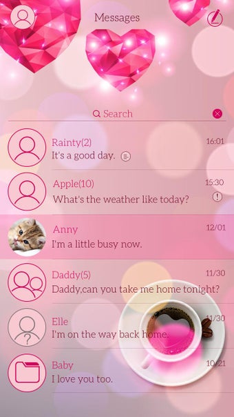 Image 0 for GO SMS LITTLE LOVE THEME