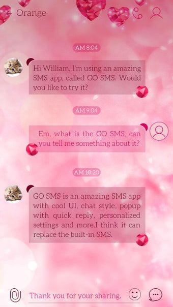 Image 3 for GO SMS LITTLE LOVE THEME