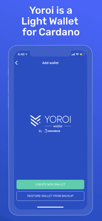 Image 2 for EMURGOs Yoroi Cardano Wal…