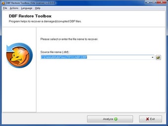 Image 0 for DBF Restore Toolbox