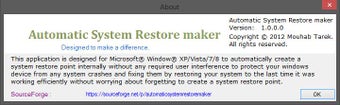 Image 0 for Automatic System Restore …