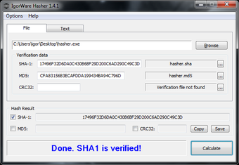 Image 0 for IgorWare Hasher (64-bit)