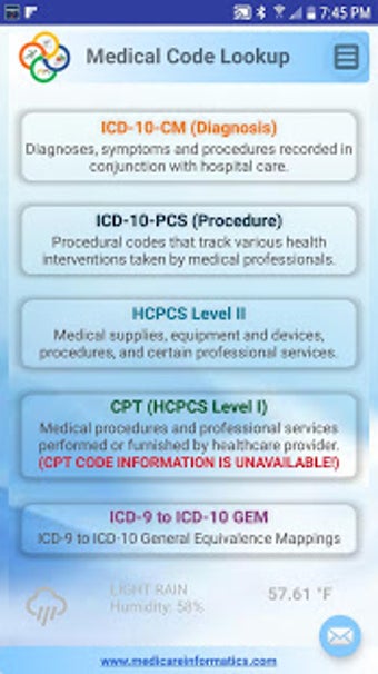 Image 1 for Medical Code Lookup