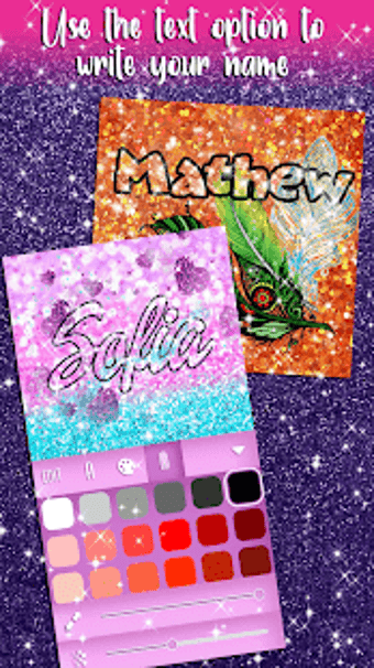 Imagen 3 para Glitter Name Art Maker  W…