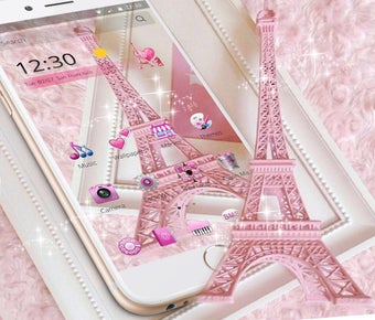 Imagen 2 para Theme Pink Paris Eiffel T…