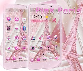 Imagen 0 para Theme Pink Paris Eiffel T…