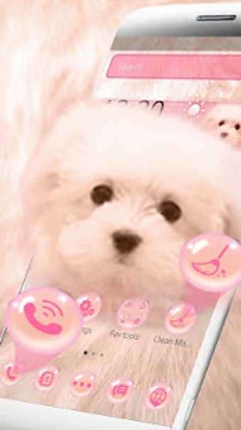 Image 3 for Pink Cute Puppy Theme