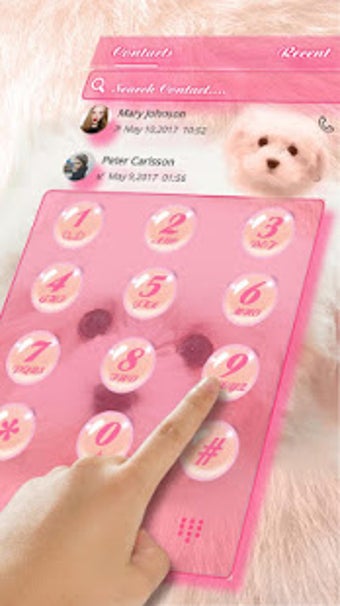 Image 1 for Pink Cute Puppy Theme