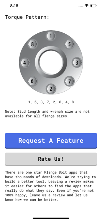 Image 1 for Flange Bolt Size & Torque