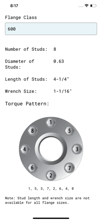 Image 2 for Flange Bolt Size & Torque