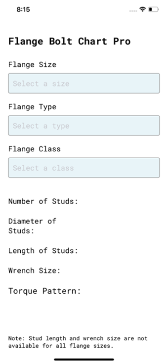 Image 2 for Flange Bolt Size & Torque