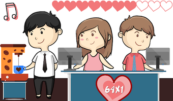 Image 1 for Office Kiss Game