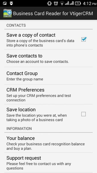 Imagen 1 para Business Card Reader for …
