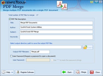 Image 0 for SysInfoTools PDF Merge