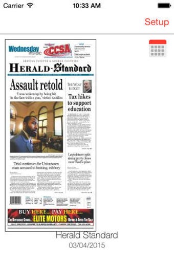 Imagen 0 para HeraldStandard.com e-Edit…