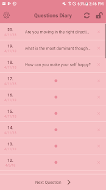 Image 3 for Questions Diary:One self-…