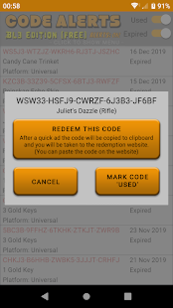 Image 1 for Code Alerts: BL3 (Free)