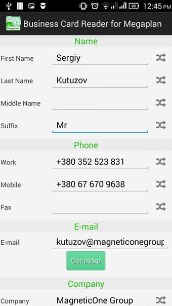 Image 2 for Business Card Reader Mega…