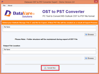 Imagen 0 para DataVare OST to PST Conve…