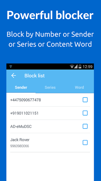 Image 0 for SMS, Block text, Spam blo…