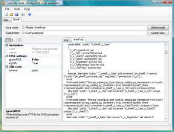 Image 0 for RISE PostgreSQL Code Gene…