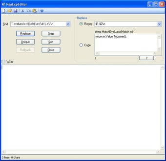 Image 0 for RegExpEditor