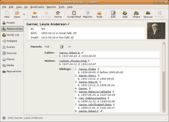 Image 2 for Gramps for Fedora