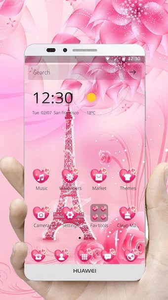 Imagen 1 para Pink Rose Eiffel love The…