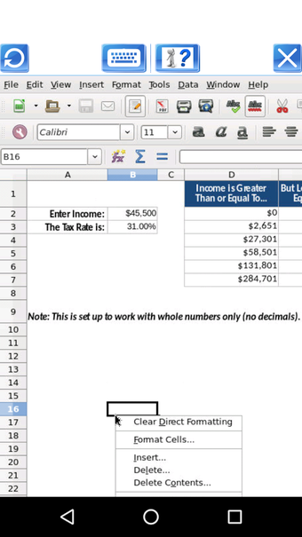 Image 2 for AndroCalc Spreadsheet edi…
