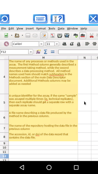 Image 0 for AndroCalc Spreadsheet edi…