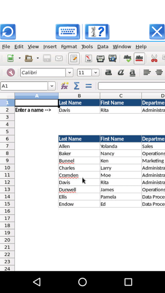 Image 1 for AndroCalc Spreadsheet edi…