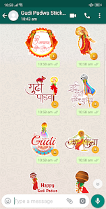 Imagen 2 para Gudi Padwa Stickers For W…