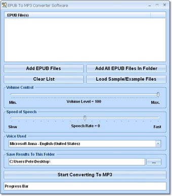 Image 0 for EPUB To MP3 Converter Sof…