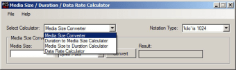 Image 0 for Media Size Calculator