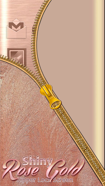 Image 0 for Shiny Rose Gold Zipper Lo…