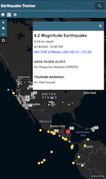 Image 1 for Earthquake Tracker Map