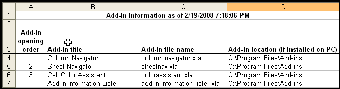 Image 0 for Add-in Information Lister