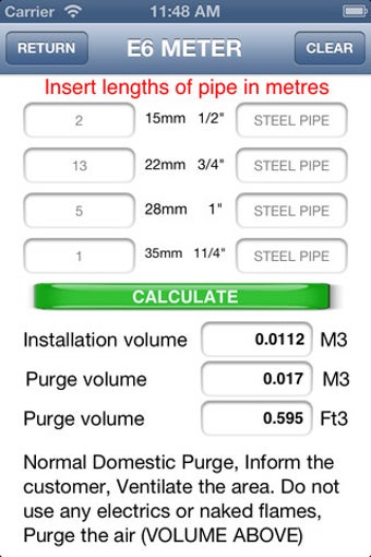 Imagen 2 para GB Gas Purging Calculator
