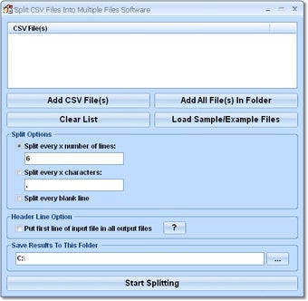 Image 0 for Split CSV Files Into Mult…